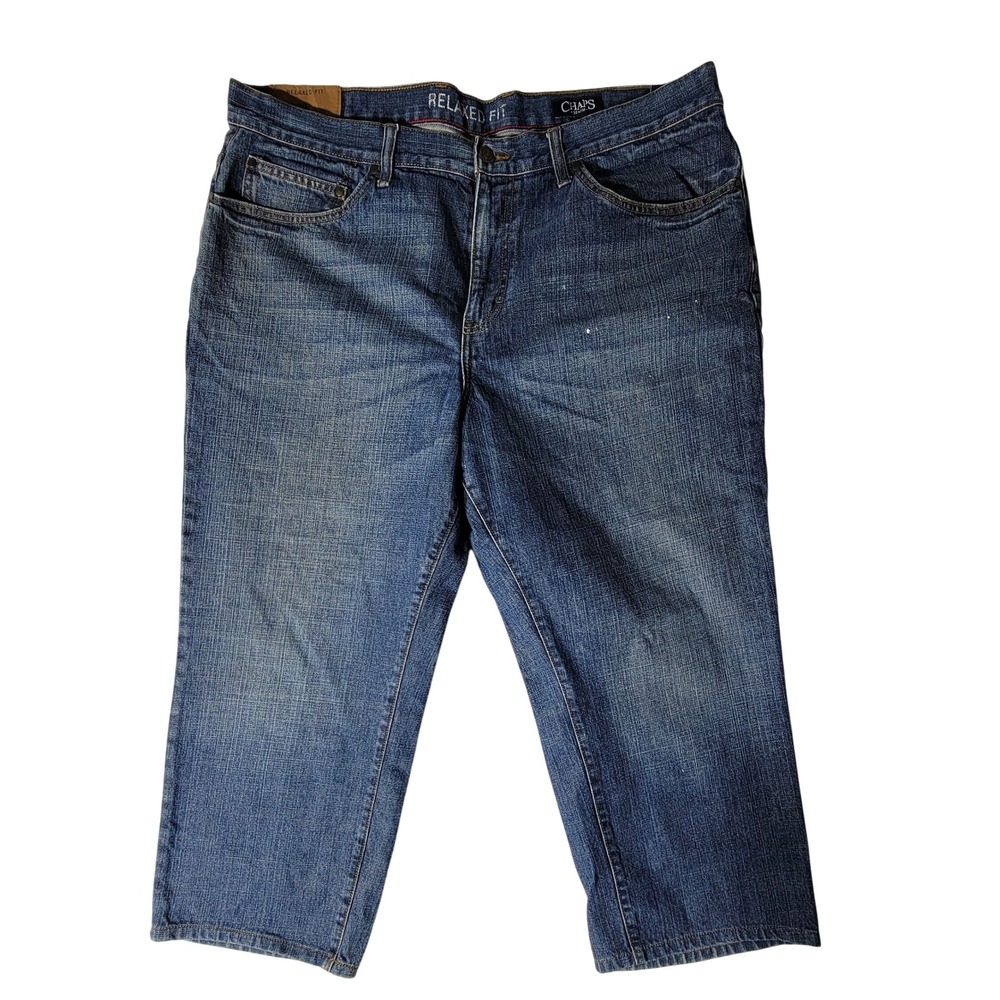 Chaps Denim Relaxed Fit Mens Blue Jeans size 38 Wash 100% Cotton‎